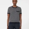 Maglione in jacquard di lana, blu oltremare Maglione in jacquard di lana, blu oltremare