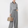 Maglione in lana, cashmere e lurex, grigio chiaro Maglione in lana, cashmere e lurex, grigio chiaro