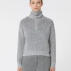 Maglione in lana, cashmere e lurex, grigio chiaro Maglione in lana, cashmere e lurex, grigio chiaro