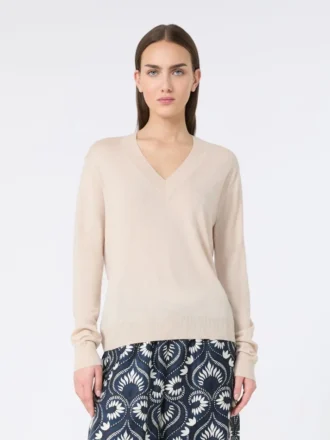 Maglione in lana e cashmere, beige