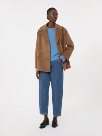 Maglione in lana e cashmere con dettaglio patch, avio