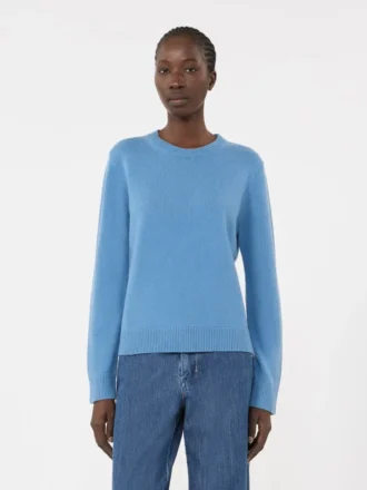 Maglione in lana e cashmere con dettaglio patch, avio