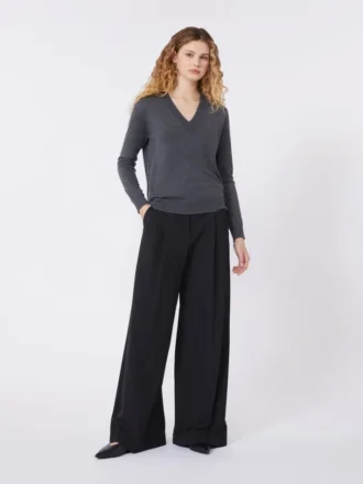 Maglione in lana e cashmere, grigio scuro