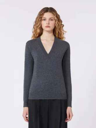 Maglione in lana e cashmere, grigio scuro