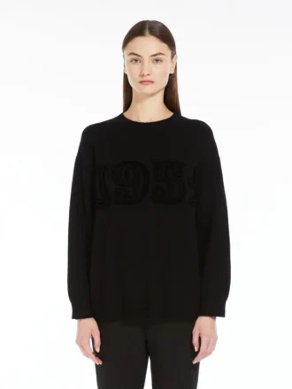 Maglione in lana e cashmere, nero