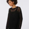 Maglione in maglia di cotone, nero Maglione in maglia di cotone, nero