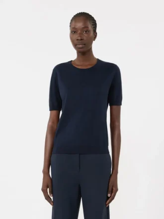 Maglione in seta e cotone, blu navy