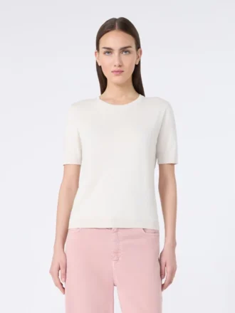 Maglione in seta e cotone, ecru