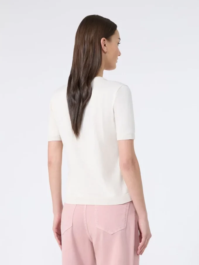 Maglione in seta e cotone, ecru