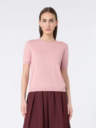 Maglione in seta e cotone, rosa