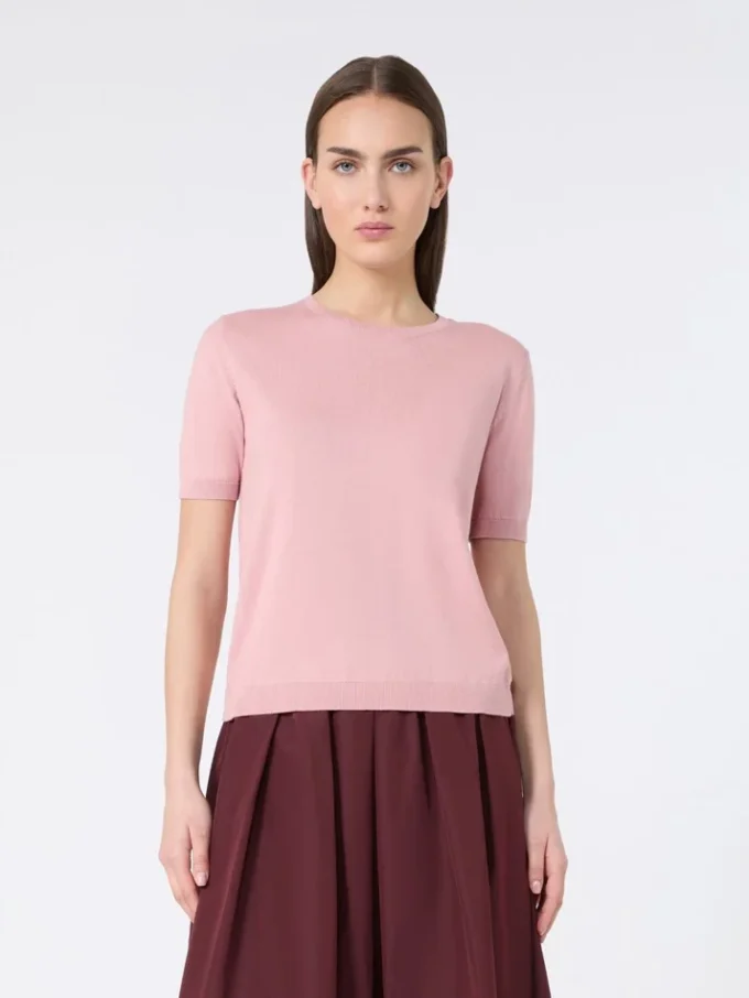 Maglione in seta e cotone, rosa Maglione in seta e cotone, rosa