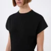 Maglione in viscosa a coste, nero Maglione in viscosa a coste, nero