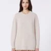 Maglione oversize in alpaca e cotone, color sabbia Maglione oversize in alpaca e cotone, color sabbia