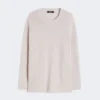 Maglione oversize in alpaca e cotone, color sabbia Maglione oversize in alpaca e cotone, color sabbia
