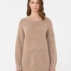 Maglione oversize in mohair e lurex, color rame Maglione oversize in mohair e lurex, color rame