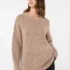 Maglione oversize in mohair e lurex, color rame Maglione oversize in mohair e lurex, color rame