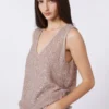 Maglione senza maniche con paillettes, rosa antico Maglione senza maniche con paillettes, rosa antico