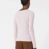 Maglione slim fit in lana e seta, rosa Maglione slim fit in lana e seta, rosa