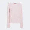 Maglione slim fit in lana e seta, rosa Maglione slim fit in lana e seta, rosa