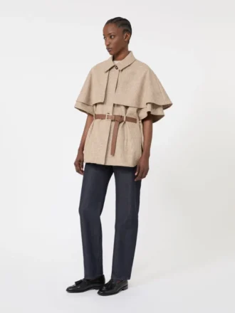 Mantella in cotone Glen plaid, tabacco