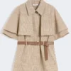 Mantella in cotone Glen plaid, tabacco Mantella in cotone Glen plaid, tabacco