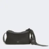Micro borsa in pelle lucida, nera