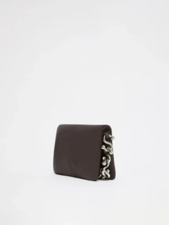 Mini borsa Soffy imbottita in nappa, color cacao