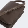 Mini borsa Soffy imbottita in nappa, color cacao