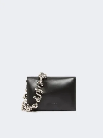 Mini-borsa Soffy in nappa imbottita, nera