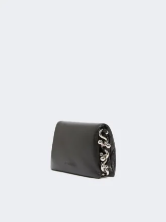 Mini-borsa Soffy in nappa imbottita, nera