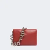 Mini-borsa Soffy in nappa imbottita, rosso mattone