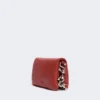 Mini-borsa Soffy in nappa imbottita, rosso mattone