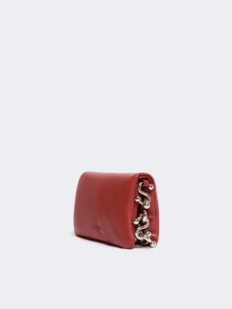 Mini-borsa Soffy in nappa imbottita, rosso mattone