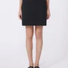 Minigonna in gabardine elasticizzata, nera