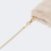 Muffole in tessuto teddy di alpaca e lana, beige
