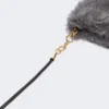 Muffole in tessuto teddy di lana e alpaca, grigio medio