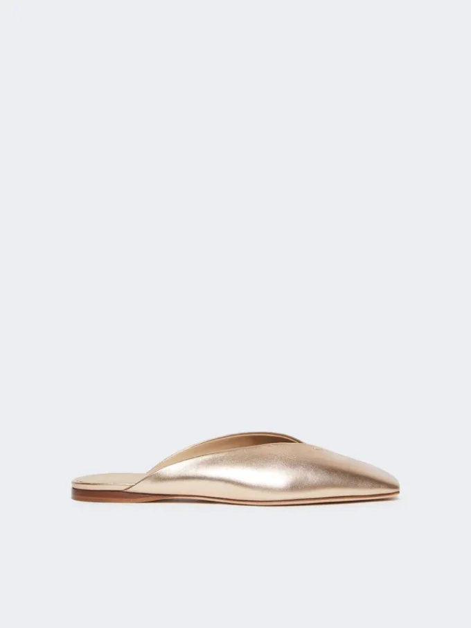 Mules in nappa laminata, rosa Mules in nappa laminata, rosa