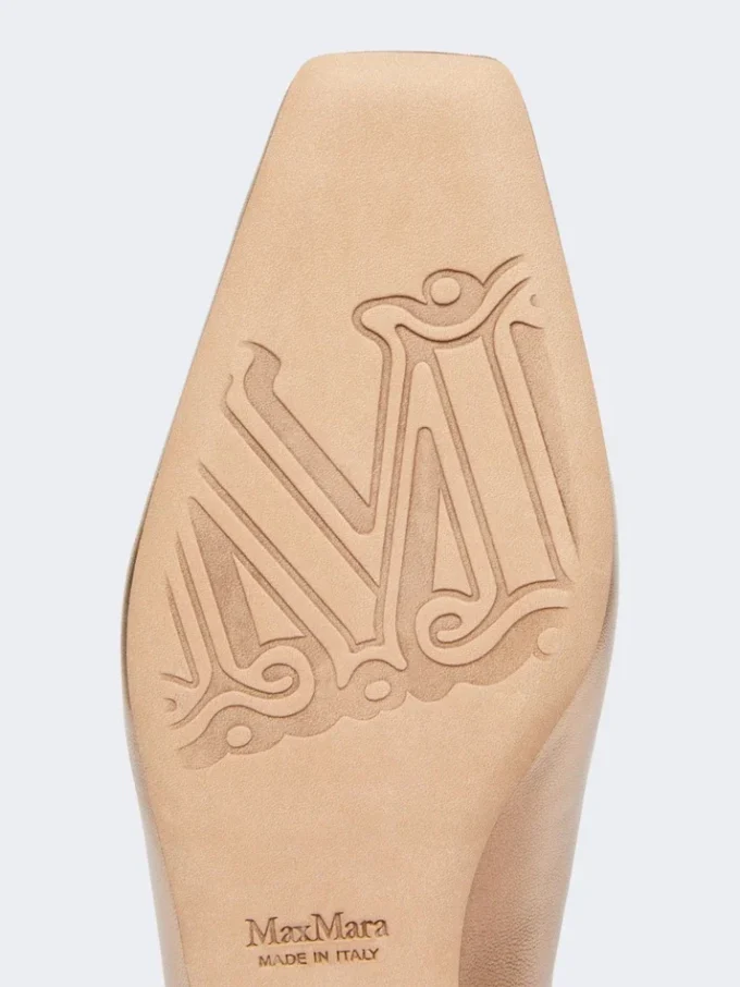 Mules in nappa laminata, rosa Mules in nappa laminata, rosa