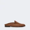 Mules in tela effetto rafia, marrone ambra Mules in tela effetto rafia, marrone ambra