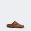 Mules in tela effetto rafia, marrone ambra Mules in tela effetto rafia, marrone ambra