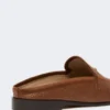 Mules in tela effetto rafia, marrone ambra Mules in tela effetto rafia, marrone ambra