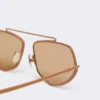 Occhiali da sole squadrati, color cammello Occhiali da sole squadrati, color cammello