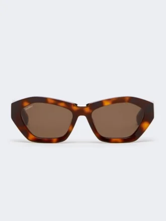 Occhiali da sole squadrati e audaci, color bronzo fulvo