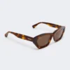 Occhiali da sole squadrati e audaci, color bronzo fulvo Occhiali da sole squadrati e audaci, color bronzo fulvo