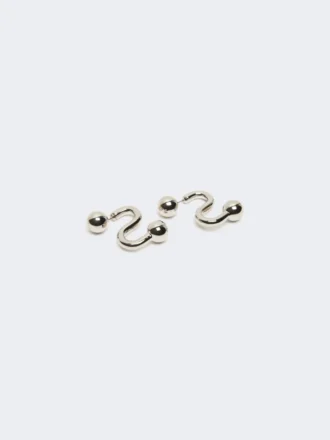 Orecchini metallici, argento