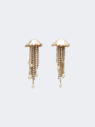 Orecchini metallici, oro