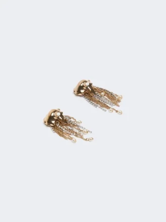 Orecchini metallici, oro
