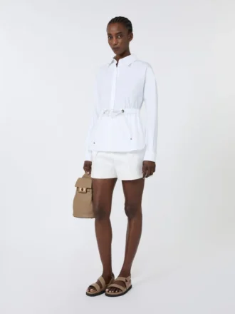 Camicia in popeline di cotone, bianco ottico