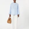 Camicia in puro lino, azzurro