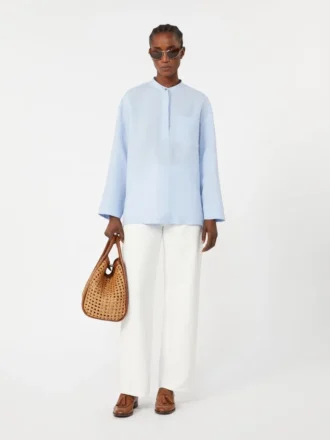 Camicia in puro lino, azzurro Camicia in puro lino, azzurro